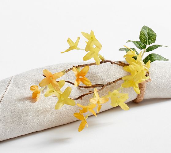 Forsythia Napkin Rings - Set of 4