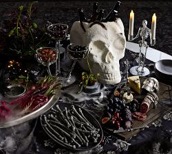 Skull Toile Organic Cotton Table Throw