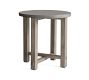 Abbott Concrete &amp; Acacia Round Outdoor Side Table (20&quot;)