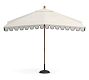 Premium 10' Rectangular Portofino Patio Umbrella &ndash; Teak Frame&#8203;