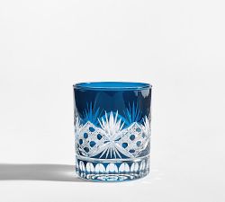 Antique Cut Double Old Fashioned Glasses