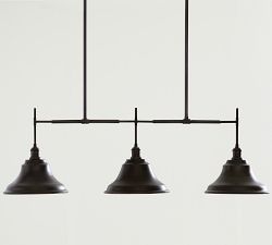 Curved Metal Bell Linear Chandelier (43&quot;)