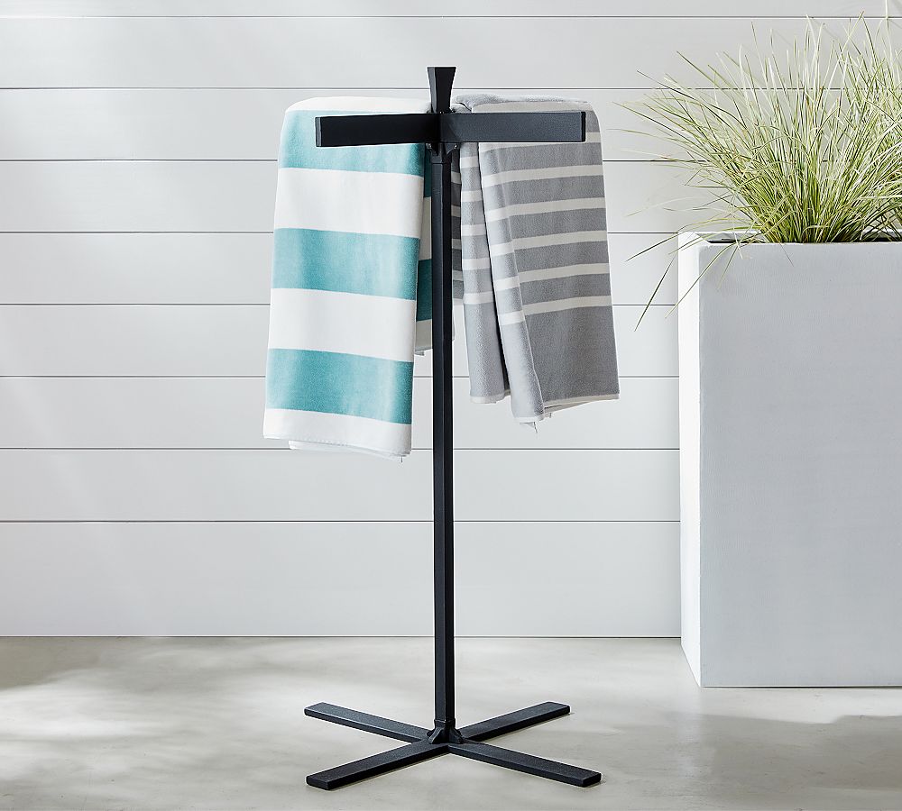 Malibu Metal Outdoor Pool Storage Towel Stand