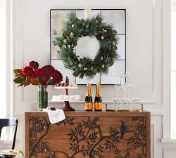 Markle Antique Glass Panel Square Mirror