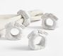 Rustic Bunny Stoneware Napkin Rings - Set of 4