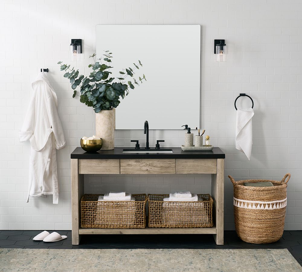 Pismo Reclaimed Wood 55&quot; Single Wide Sink Vanity