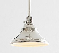 Curved Metal Bell Pole Pendant (10&quot;-13&quot;)