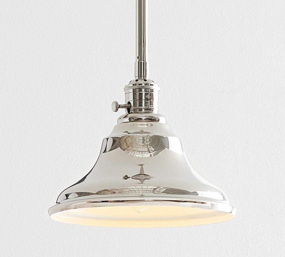 Curved Metal Bell Pole Pendant (10&quot;-13&quot;)