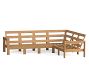 Malibu Teak 6-Piece Outdoor Sectional (108&quot;)