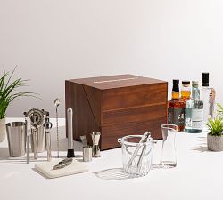 Classic Bar Cabinet &amp; Mixologist Tool Set