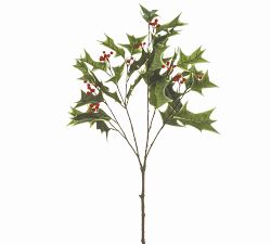 Faux Holly Berry Wreath, Garland &amp; Spray