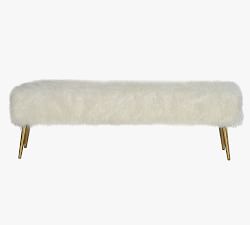 Nome Faux Fur Bench