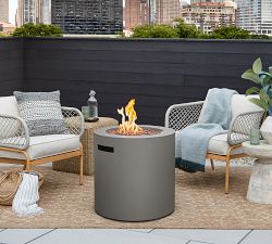 Burrows Steel Round Propane Fire Pit Table with Lid Cover (24&quot;)