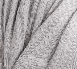 Evette Cable Knit Throw