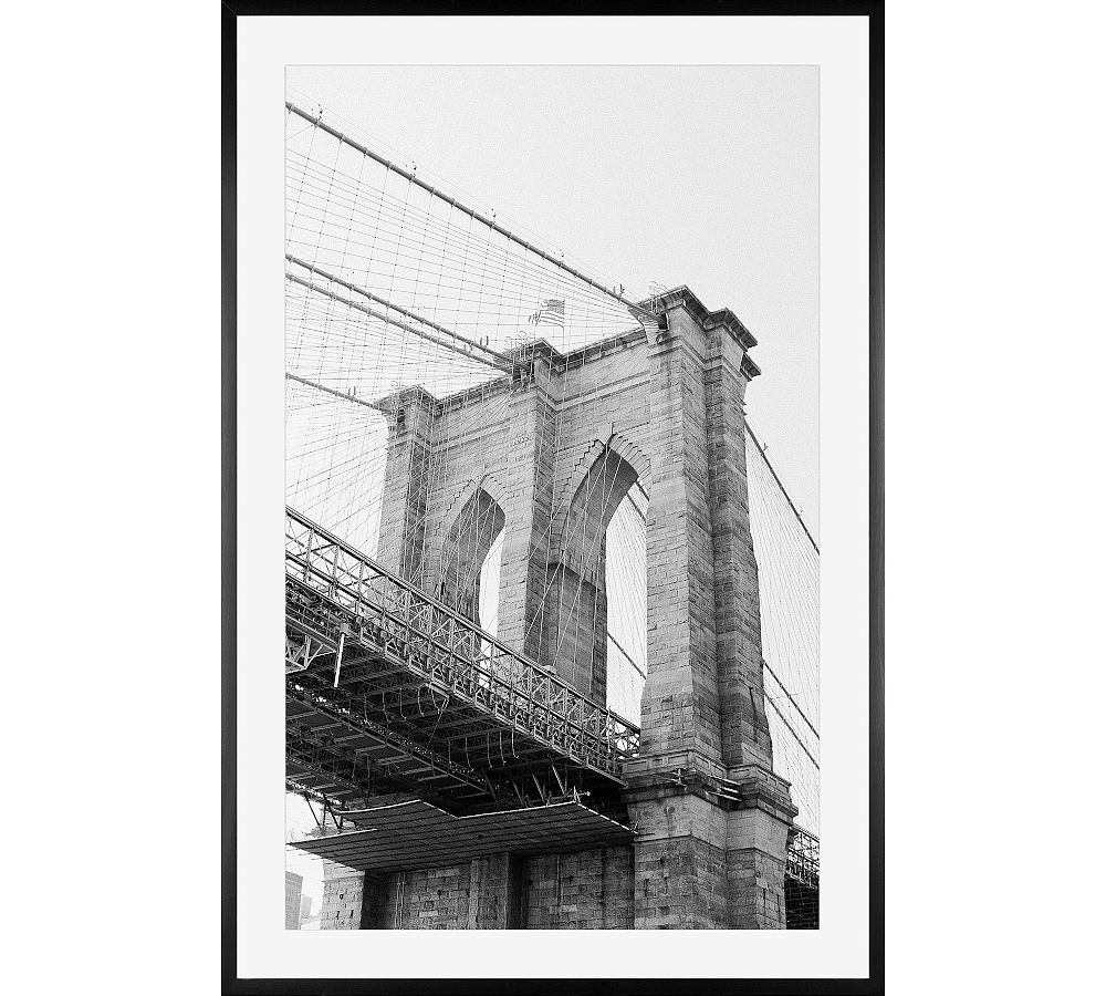 Brooklyn Bridge 01-2 Black &amp; White by Justine Milton