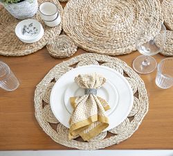 Circular Hand-Braided Jute Placemats - Set of 4