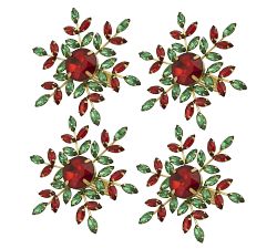 Jeweled Snowflake Napkin Rings, Set of 4