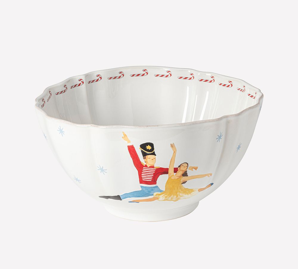 Nutcracker Handcrafted Stoneware Serving Bowl