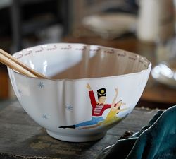 Nutcracker Handcrafted Stoneware Serving Bowl