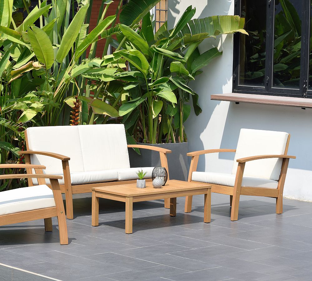 Chelsea Eucalyptus Rectangle Seating Set with Cushions