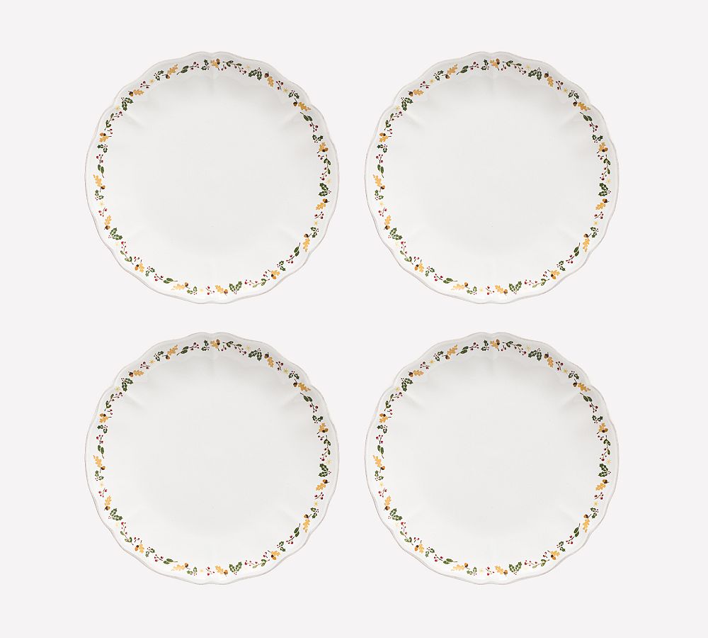 Nutcracker Handcrafted Stoneware Dinner Plates - Set of 4