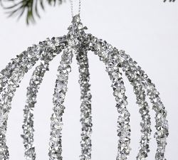Shatterproof Sparkling Silver Ornament Sets