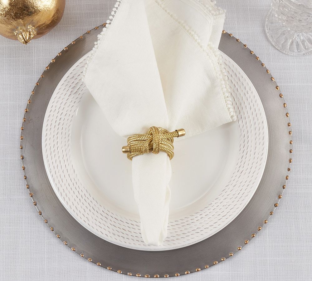 Knotted Rope Napkin Rings, Set of 4