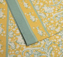 La Mer Block Print Cotton Table Runner