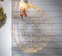 Lit Sphere with Warm LED Lights