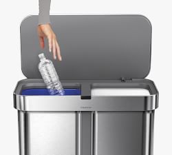 Simplehuman&#174; 58 Liter Voice and Motion Sensor Trash Can
