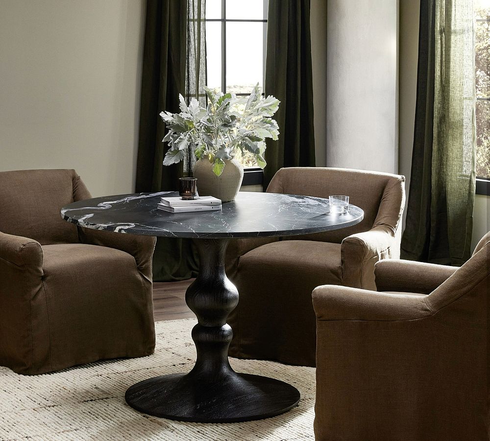 Tobias Round Marble Dining Table (48&quot;)