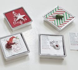 Holiday Star Recycled Sandcast Aluminum Napkin Holder Set