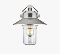 Halpern Outdoor Metal &amp; Glass Sconce (11''-16&quot;)
