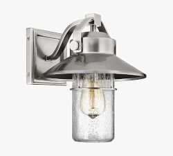 Halpern Outdoor Metal &amp; Glass Sconce (11''-16&quot;)