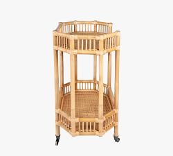 Jillian 27&quot; Rattan Barcart