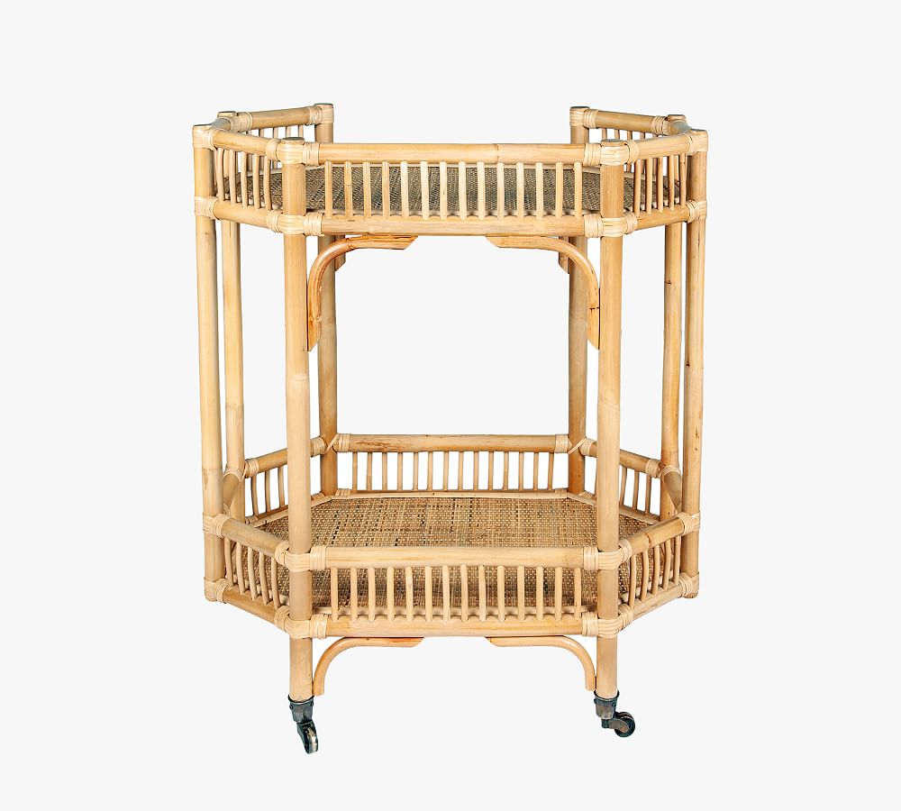 Jillian 27&quot; Rattan Barcart