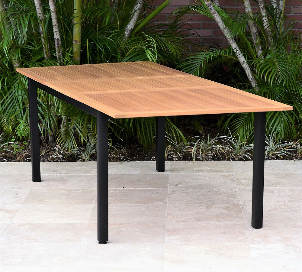 Santa Ana Eucalyptus Rectangular Extendable Outdoor Dining Table (71&quot;-95&quot;)