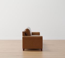 Cameron Roll Arm Leather Sofa (66&quot;&ndash;100&quot;)