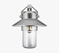 Halpern Outdoor Metal &amp; Glass Sconce (11''-16&quot;)