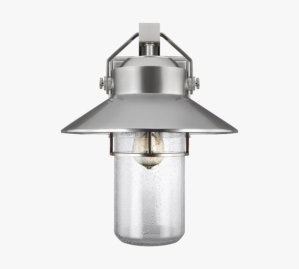 Halpern Outdoor Metal &amp; Glass Sconce (11''-16&quot;)