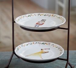 Nutcracker Handcrafted Stoneware Salad Plates - Set of 4