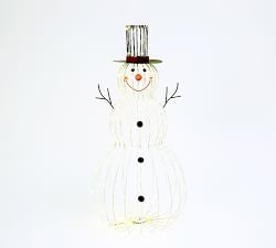 Lit LED Outdoor Snowman
