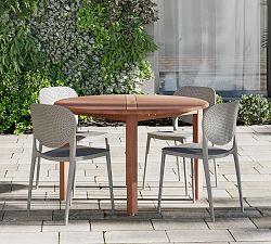 Chambly Teak Round Dining Table + Side Chair Dining Set