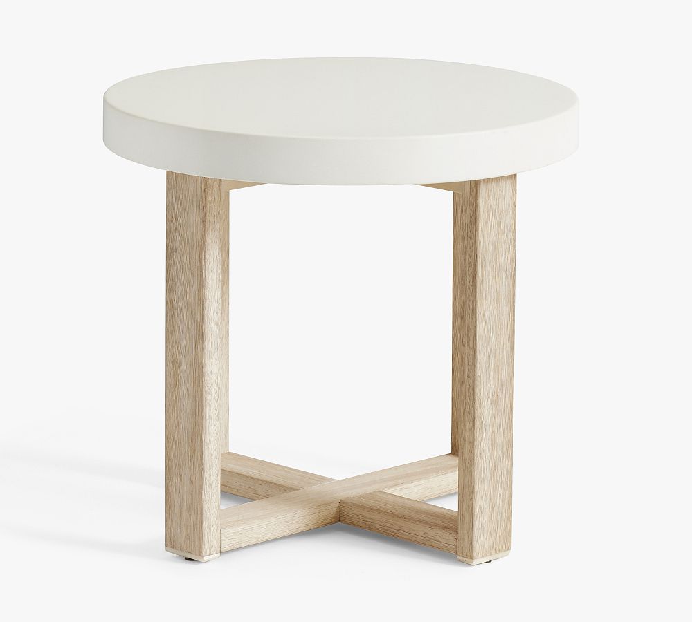 Indio Eucalyptus Round Outdoor Side Table (20&quot;)