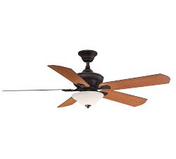 Camhaven Ceiling Fan With Glass Bowl Light Kit (52&quot;)