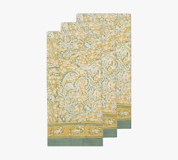 La Mer Block Print Tea Towels - Set of 3