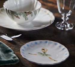 Nutcracker Handcrafted Stoneware Rim 16 -Piece Dinnerware Set