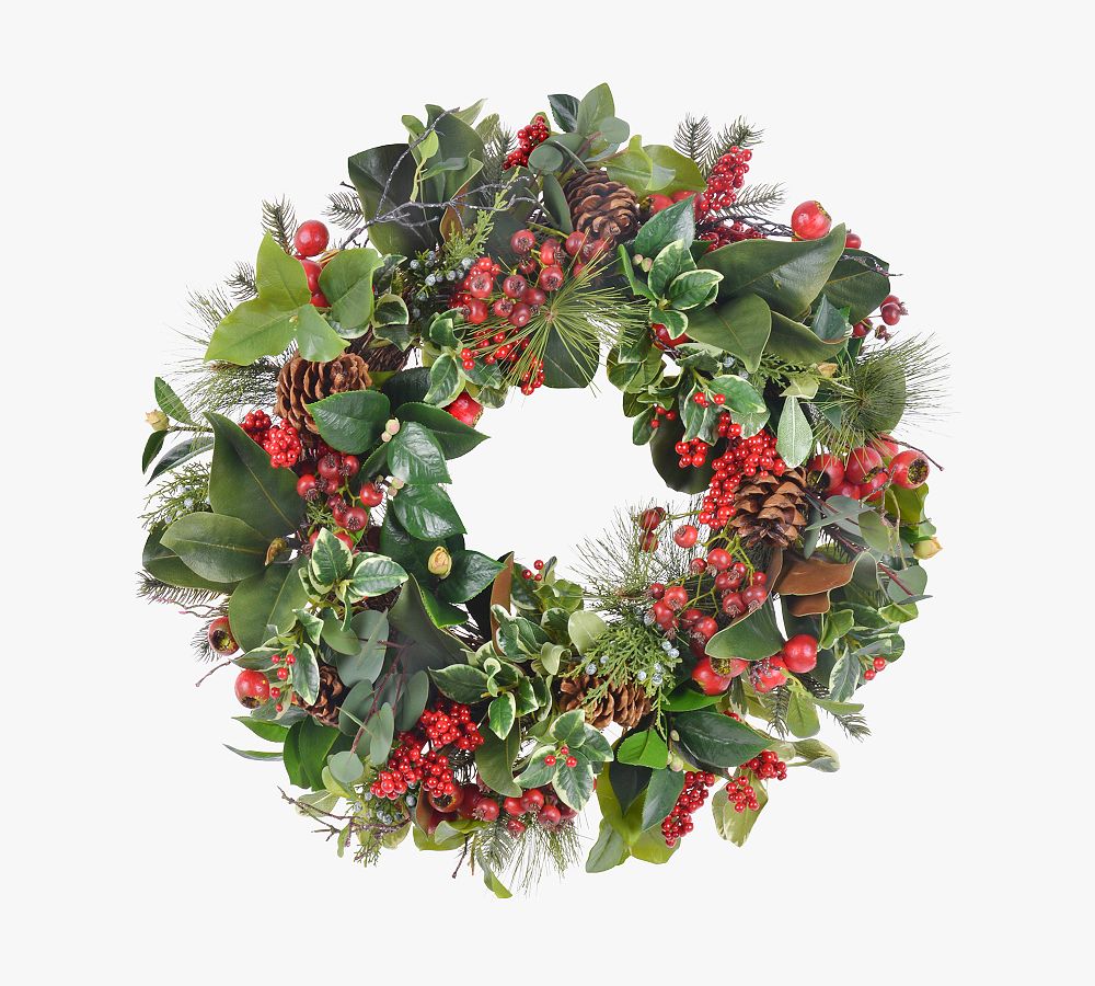 Faux Holiday Deluxe Wreath