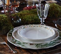 Nutcracker Handcrafted Stoneware Rim 16 -Piece Dinnerware Set