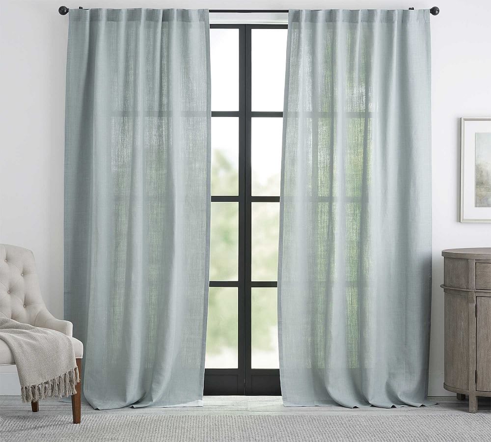 Open Box: Belgian Linen RodPocket Blackout Curtain Made W/ Libeco&#8482; Linen